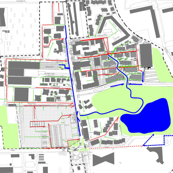 Kort - regnvandsanlæg på Musicon 2024